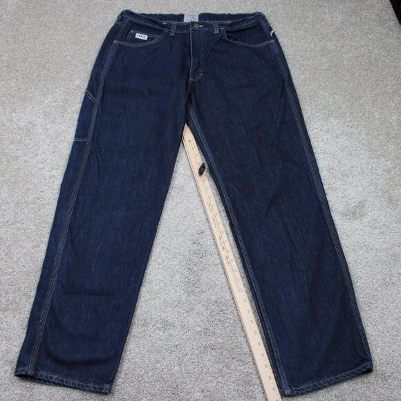Tyndale FR Jeans Mens 35x34 Blue 5-Pocket FRMC FLF 800 Flame Resistant Workwear - Picture 2 of 16